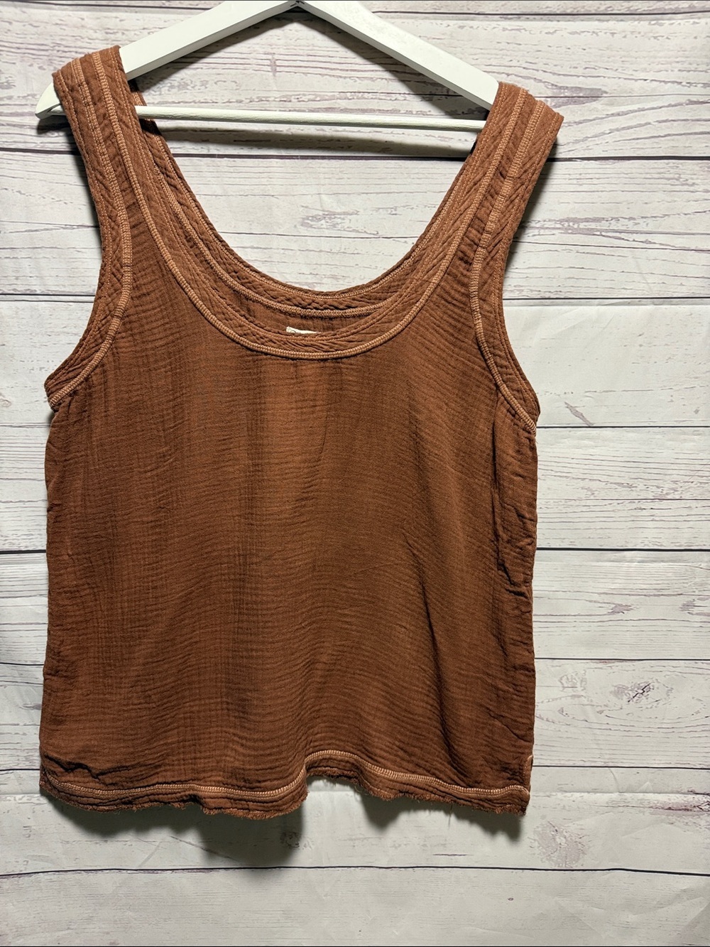 Faherty 100% organic cotton gauze tank top